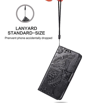 Butterfly Love Flowers Embossing Horizontal Flip Leather Case for One Plus 7 Pro with Holder & Card Slots & Wallet & Lanyard, For OnePlus 7 Pro