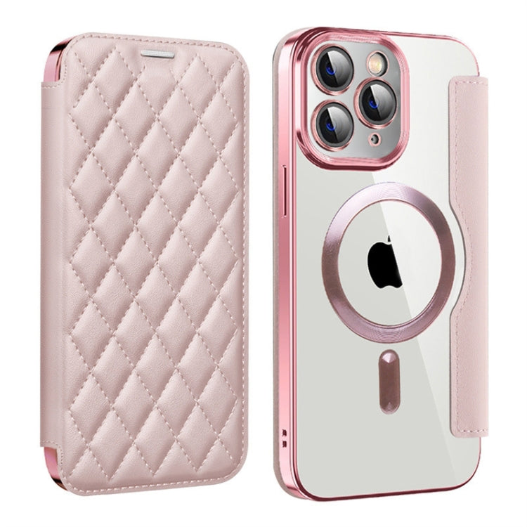 Shield Magsafe RFID Anti-theft Rhombus Leather Phone Case