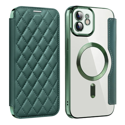 Shield Magsafe RFID Anti-theft Rhombus Leather Phone Case, For iPhone 13 Pro, For iPhone 13, For iPhone 12