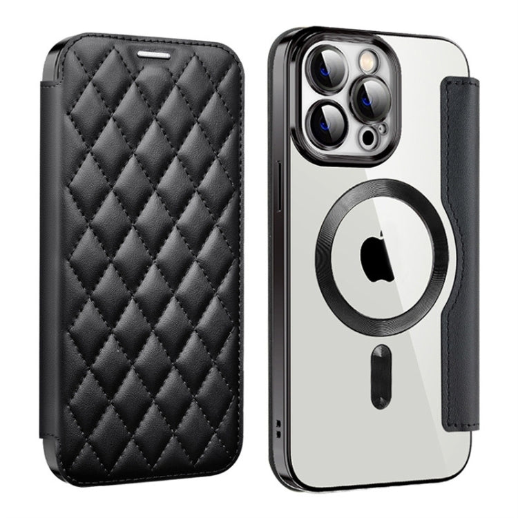Shield Magsafe RFID Anti-theft Rhombus Leather Phone Case, For iPhone 12, For iPhone 12 Pro Max, For iPhone 12 Pro