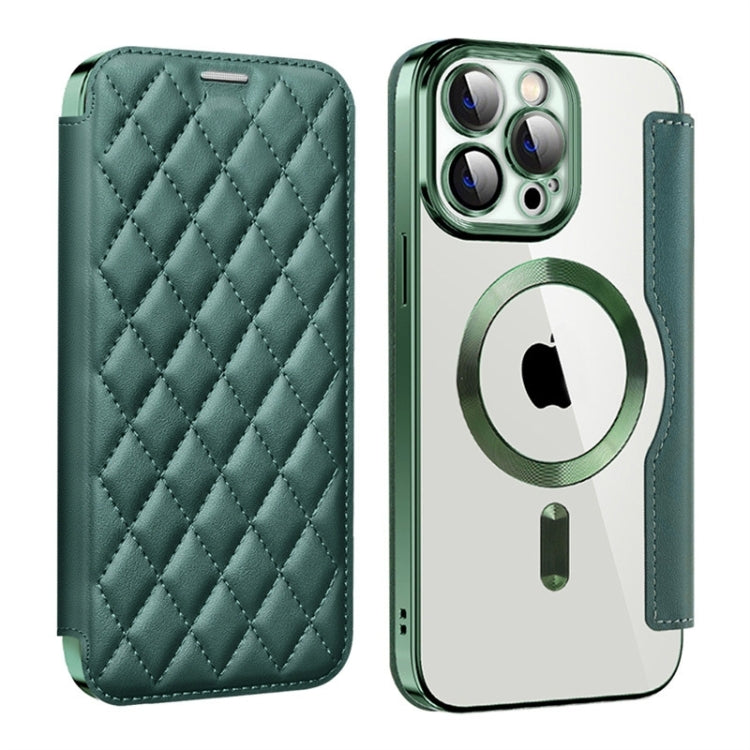 Shield Magsafe RFID Anti-theft Rhombus Leather Phone Case, For iPhone 12, For iPhone 12 Pro Max, For iPhone 12 Pro