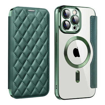 Shield Magsafe RFID Anti-theft Rhombus Leather Phone Case, For iPhone 12, For iPhone 12 Pro Max, For iPhone 12 Pro