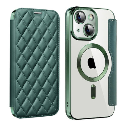 Shield Magsafe RFID Anti-theft Rhombus Leather Phone Case, For iPhone 13 Pro, For iPhone 13, For iPhone 12