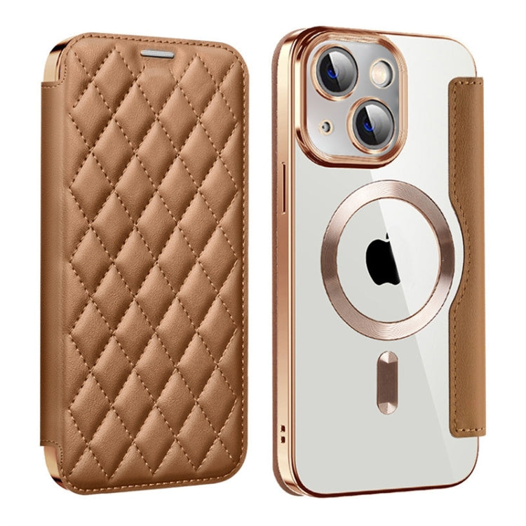 Shield Magsafe RFID Anti-theft Rhombus Leather Phone Case, For iPhone 13 Pro, For iPhone 13, For iPhone 12