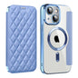 Shield Magsafe RFID Anti-theft Rhombus Leather Phone Case, For iPhone 15, For iPhone 14 Plus, For iPhone 14