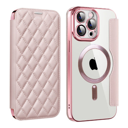 Shield Magsafe RFID Anti-theft Rhombus Leather Phone Case, For iPhone 14 Pro, For iPhone 14 Pro Max, For iPhone 13 Pro Max