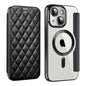 Shield Magsafe RFID Anti-theft Rhombus Leather Phone Case, For iPhone 15 Pro Max, For iPhone 15 Pro, For iPhone 15 Plus