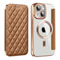 Shield Magsafe RFID Anti-theft Rhombus Leather Phone Case, For iPhone 15 Pro Max, For iPhone 15 Pro, For iPhone 15 Plus