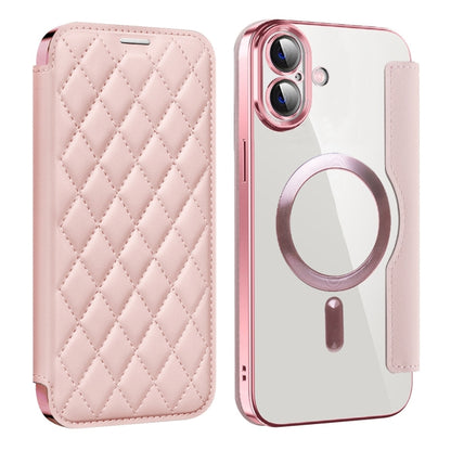 Shield Magsafe RFID Anti-theft Rhombus Leather Phone Case, For iPhone 16 Pro, For iPhone 16 Plus, For iPhone 16