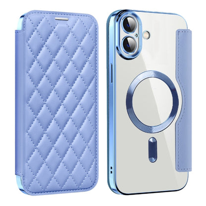 Shield Magsafe RFID Anti-theft Rhombus Leather Phone Case, For iPhone 16 Pro, For iPhone 16 Plus, For iPhone 16