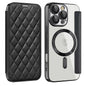 Shield Magsafe RFID Anti-theft Rhombus Leather Phone Case, For iPhone 16 Pro, For iPhone 16 Plus, For iPhone 16