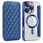 Shield Magsafe RFID Anti-theft Rhombus Leather Phone Case, For iPhone 16 Pro, For iPhone 16 Plus, For iPhone 16