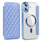 Shield Magsafe RFID Anti-theft Rhombus Leather Phone Case, For iPhone 16 Pro, For iPhone 16 Plus, For iPhone 16