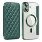 Shield Magsafe RFID Anti-theft Rhombus Leather Phone Case, For iPhone 16 Pro, For iPhone 16 Plus, For iPhone 16