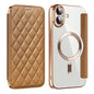 Shield Magsafe RFID Anti-theft Rhombus Leather Phone Case, For iPhone 16 Pro, For iPhone 16 Plus, For iPhone 16