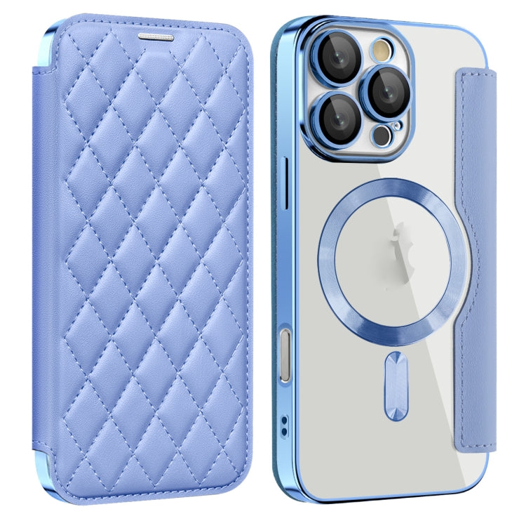 Shield Magsafe RFID Anti-theft Rhombus Leather Phone Case, For iPhone 17, For iPhone Air, For iPhone 16 Pro Max