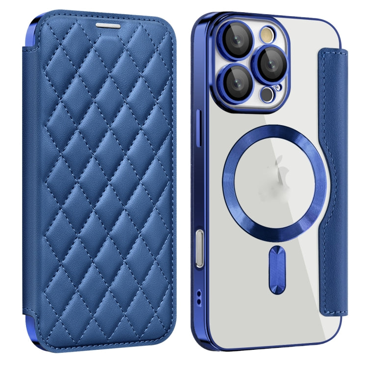 Shield Magsafe RFID Anti-theft Rhombus Leather Phone Case, For iPhone 17, For iPhone Air, For iPhone 16 Pro Max