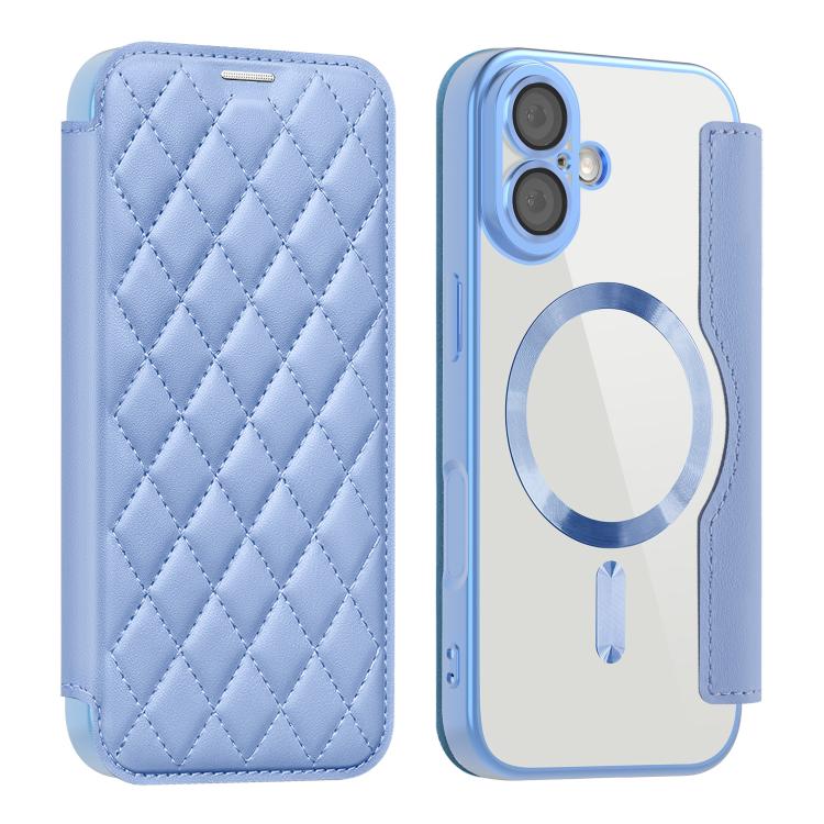Shield Magsafe RFID Anti-theft Rhombus Leather Phone Case, For iPhone 17 Pro, For iPhone 17, For iPhone Air