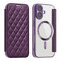 Shield Magsafe RFID Anti-theft Rhombus Leather Phone Case, For iPhone 17 Pro, For iPhone 17, For iPhone Air