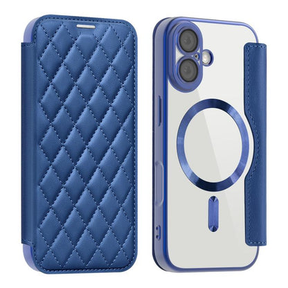 Shield Magsafe RFID Anti-theft Rhombus Leather Phone Case, For iPhone 17 Pro, For iPhone 17, For iPhone Air