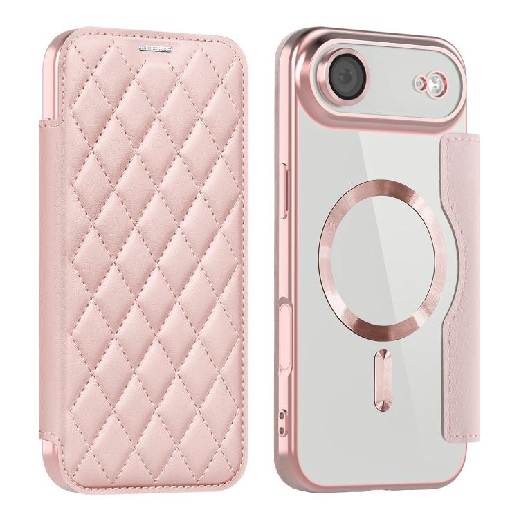 Shield Magsafe RFID Anti-theft Rhombus Leather Phone Case, For iPhone 17 Pro, For iPhone 17, For iPhone Air