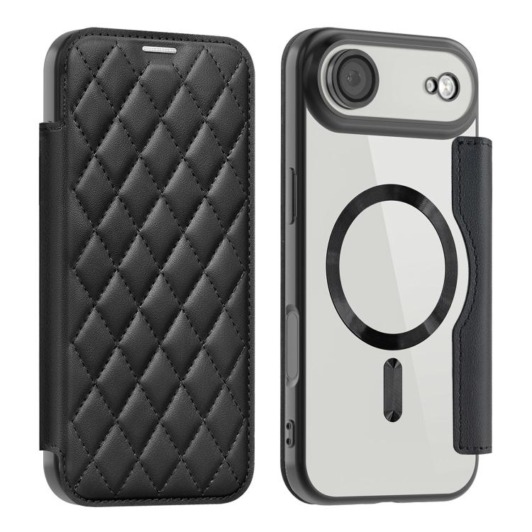 Shield Magsafe RFID Anti-theft Rhombus Leather Phone Case, For iPhone 17 Pro, For iPhone 17, For iPhone Air