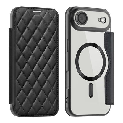 Shield Magsafe RFID Anti-theft Rhombus Leather Phone Case, For iPhone 17 Pro, For iPhone 17, For iPhone Air