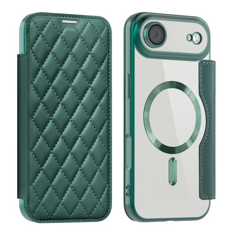 Shield Magsafe RFID Anti-theft Rhombus Leather Phone Case, For iPhone 17 Pro, For iPhone 17, For iPhone Air