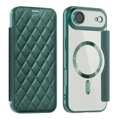 Shield Magsafe RFID Anti-theft Rhombus Leather Phone Case, For iPhone 17 Pro, For iPhone 17, For iPhone Air