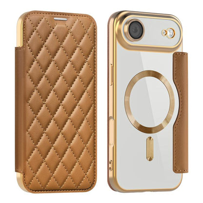 Shield Magsafe RFID Anti-theft Rhombus Leather Phone Case, For iPhone 17 Pro, For iPhone 17, For iPhone Air