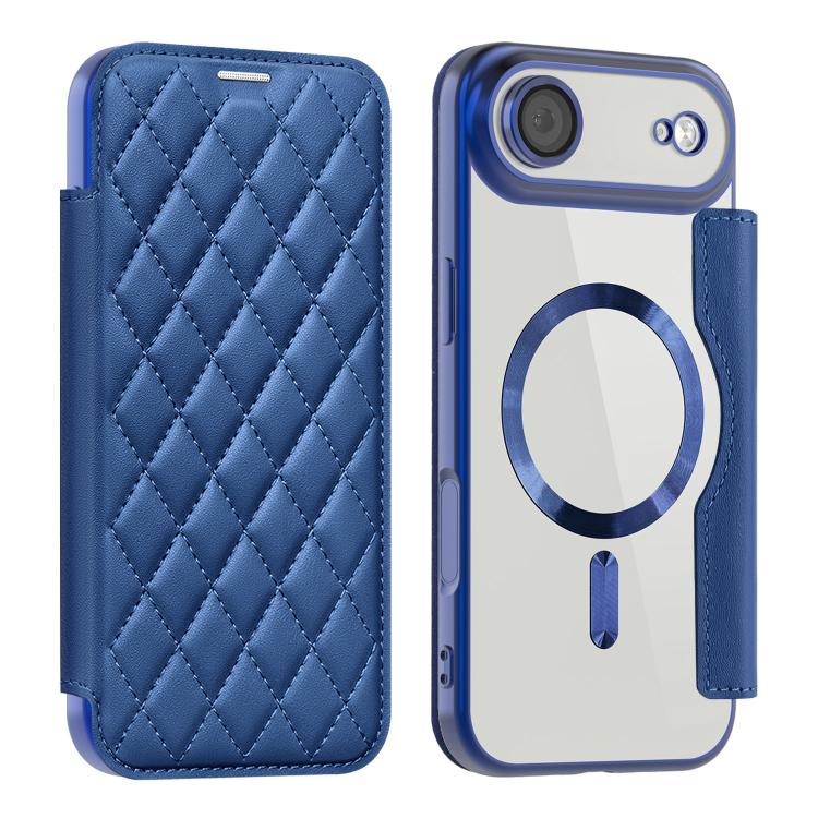 Shield Magsafe RFID Anti-theft Rhombus Leather Phone Case, For iPhone 17 Pro, For iPhone 17, For iPhone Air