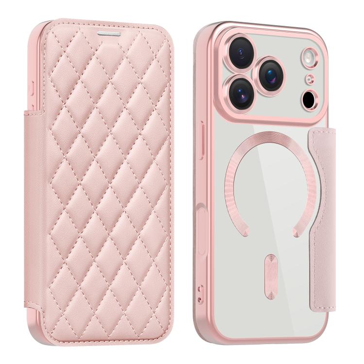 Shield Magsafe RFID Anti-theft Rhombus Leather Phone Case, For iPhone 17e / 16e, For iPhone 17 Pro Max, For iPhone 17 Pro