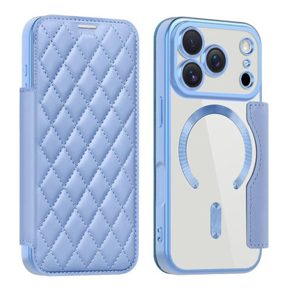Shield Magsafe RFID Anti-theft Rhombus Leather Phone Case, For iPhone 17 Pro, For iPhone 17, For iPhone Air