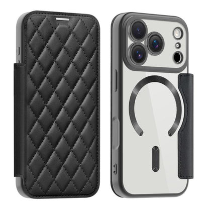 Shield Magsafe RFID Anti-theft Rhombus Leather Phone Case, For iPhone 17 Pro, For iPhone 17, For iPhone Air