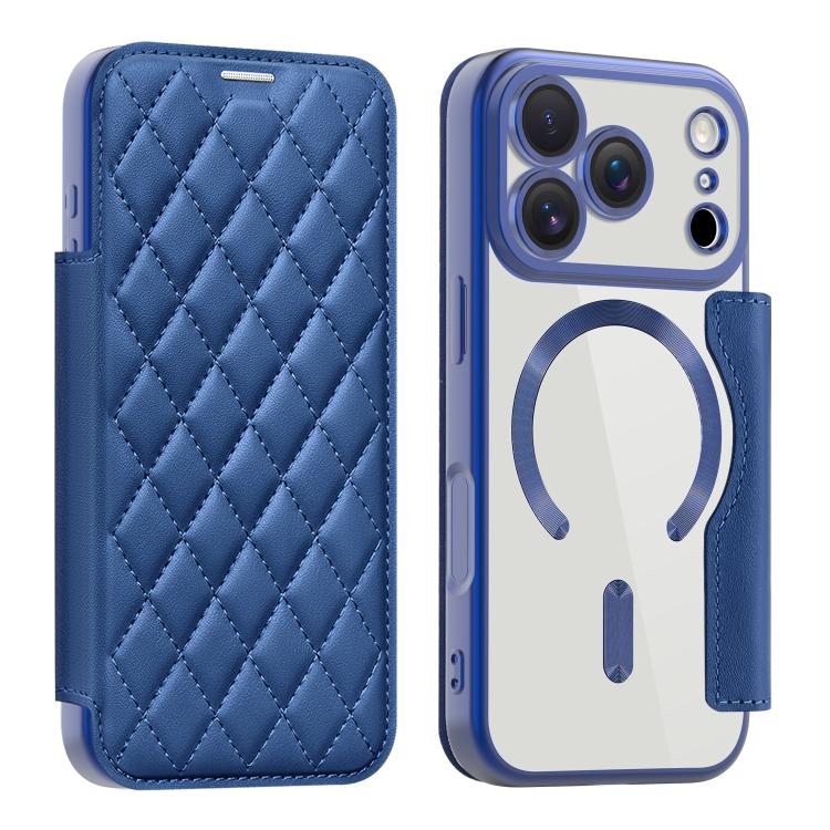 Shield Magsafe RFID Anti-theft Rhombus Leather Phone Case, For iPhone 17 Pro, For iPhone 17, For iPhone Air