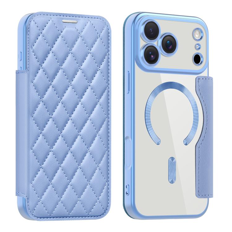Shield Magsafe RFID Anti-theft Rhombus Leather Phone Case, For iPhone 18 Pro, For iPhone 18 Pro Max, For iPhone 17 Pro Max