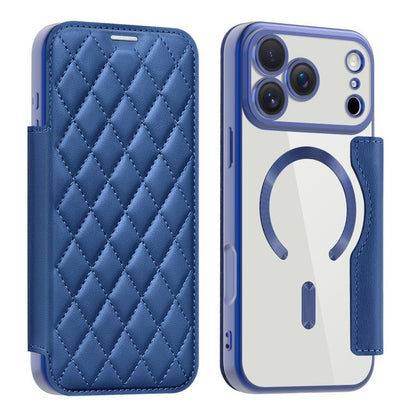 Shield Magsafe RFID Anti-theft Rhombus Leather Phone Case, For iPhone 18 Pro, For iPhone 18 Pro Max, For iPhone 17 Pro Max