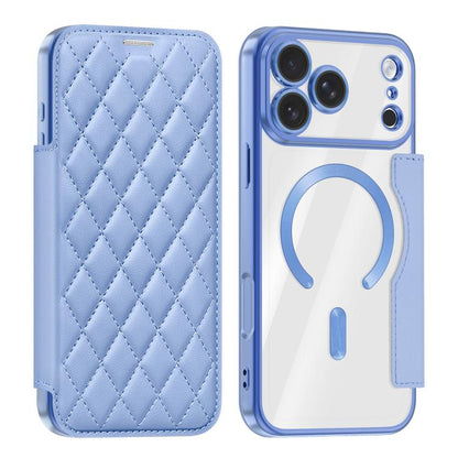 Shield Magsafe RFID Anti-theft Rhombus Leather Phone Case, For iPhone 18 Pro, For iPhone 18 Pro Max, For iPhone 17 Pro Max