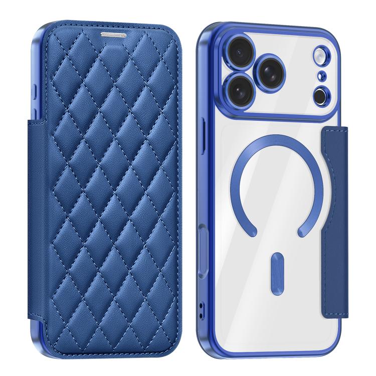 Shield Magsafe RFID Anti-theft Rhombus Leather Phone Case, For iPhone 18 Pro, For iPhone 18 Pro Max, For iPhone 17 Pro Max
