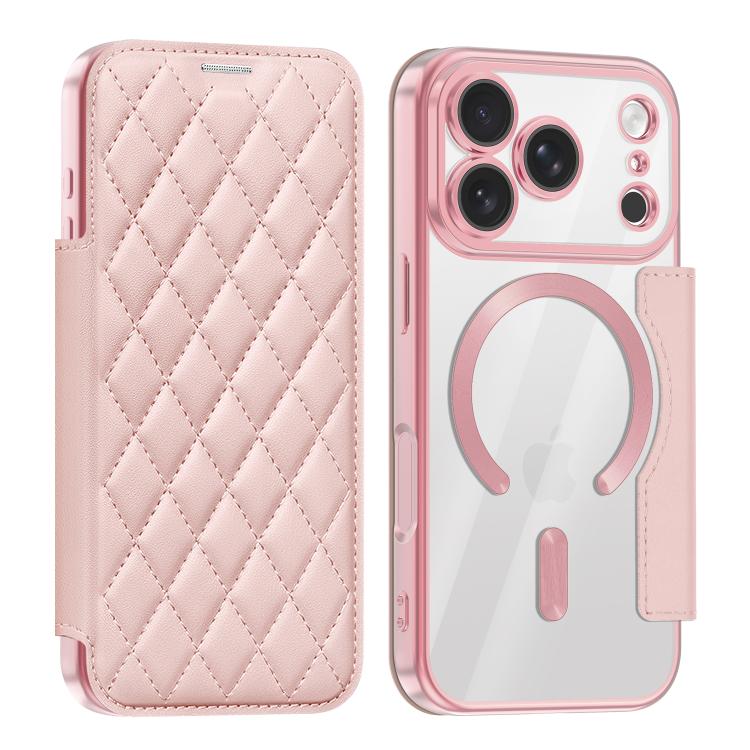 Shield Magsafe RFID Anti-theft Rhombus Leather Phone Case, For iPhone 18 Pro, For iPhone 18 Pro Max, For iPhone 17 Pro Max