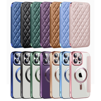 Shield Magsafe RFID Anti-theft Rhombus Leather Phone Case, For iPhone 11 Pro Max, For  iPhone 11, For iPhone 17e / 16e