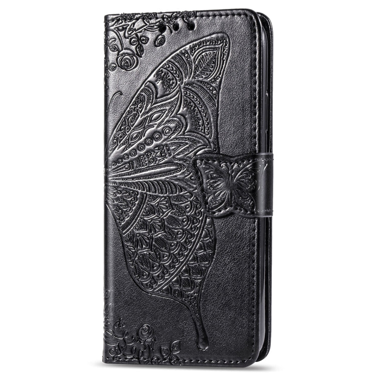 Butterfly Love Flowers Embossing Horizontal Flip Leather Case For One Plus 7  with Holder & Card Slots & Wallet & Lanyard