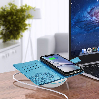 Butterfly Love Flowers Embossing Horizontal Flip Leather Case For One Plus 7  with Holder & Card Slots & Wallet & Lanyard, For OnePlus 7