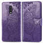 Butterfly Love Flowers Embossing Horizontal Flip Leather Case For One Plus 7  with Holder & Card Slots & Wallet & Lanyard