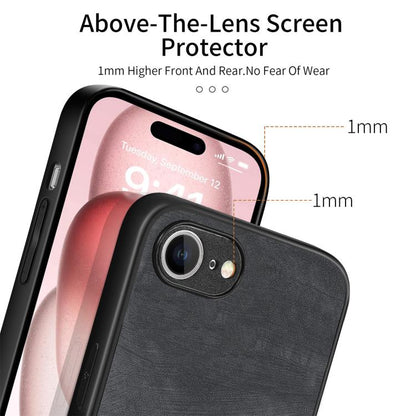 Vintage Leather PC Back Cover Phone Case, For iPhone 17e / 16e, For iPhone 17 Pro Max, For iPhone 17 Pro, For iPhone 17