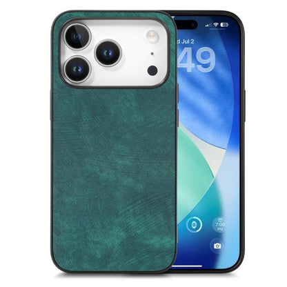 Vintage Leather PC Back Cover Phone Case, For iPhone 17e / 16e, For iPhone 17 Pro Max, For iPhone 17 Pro, For iPhone 17