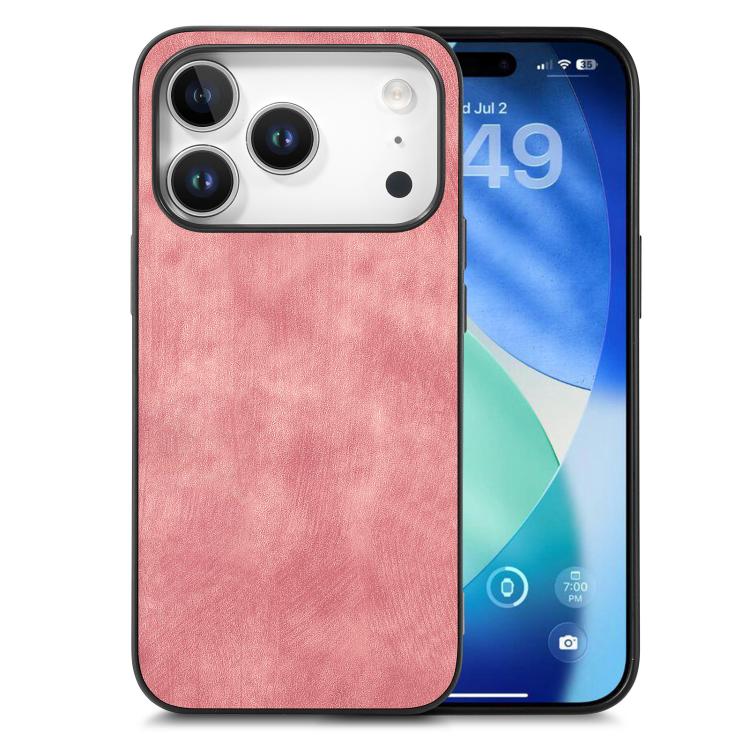 Vintage Leather PC Back Cover Phone Case, For iPhone 17e / 16e, For iPhone 17 Pro Max, For iPhone 17 Pro, For iPhone 17