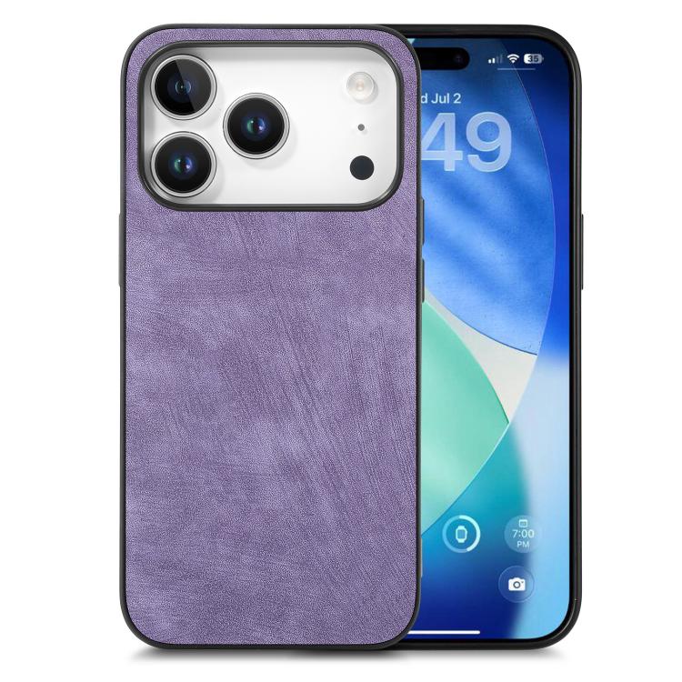 Vintage Leather PC Back Cover Phone Case, For iPhone 17e / 16e, For iPhone 17 Pro Max, For iPhone 17 Pro, For iPhone 17