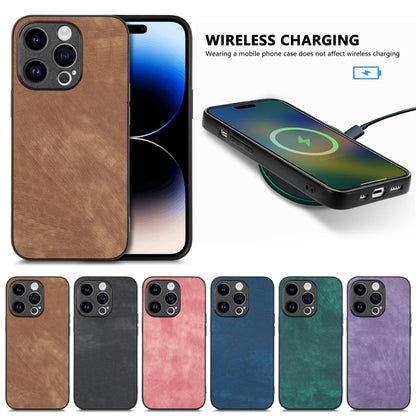 Vintage Leather PC Back Cover Phone Case, For iPhone 17e / 16e, For iPhone 17 Pro Max, For iPhone 17 Pro, For iPhone 17