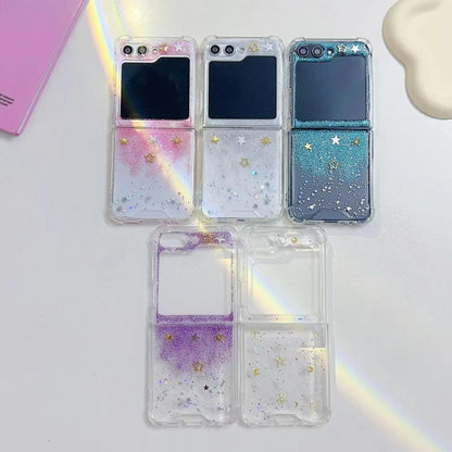 Glitter Meteor  Shockproof Epoxy TPU Phone Case, For Samsung Galaxy Z Flip7 FE / Flip6, For Samsung Galaxy Z Flip5, For Samsung Galaxy Z Flip4, For Samsung Galaxy Z Flip3